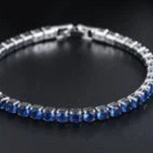 Blue Tennis Bracelet